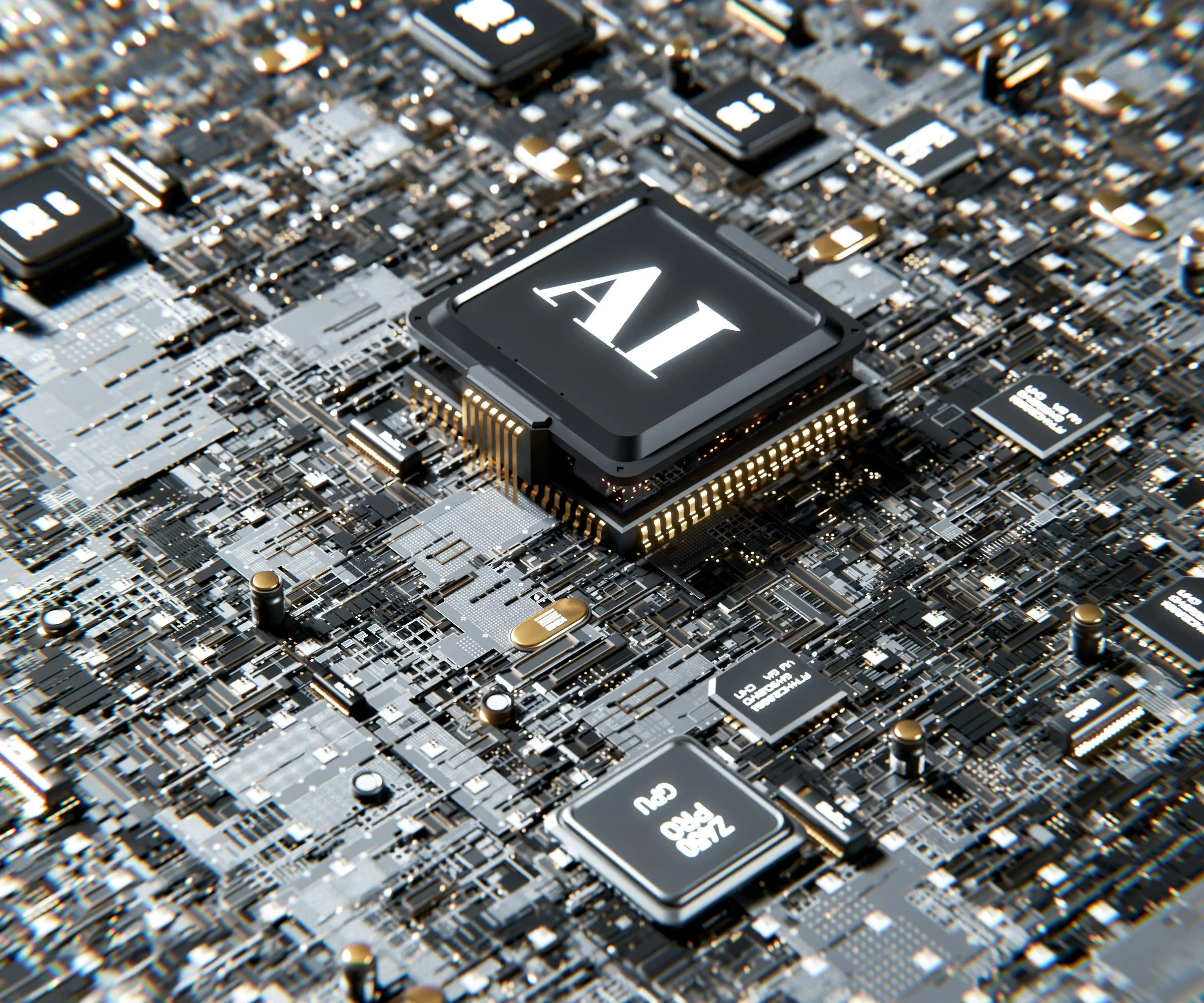 3D Render of computer chip